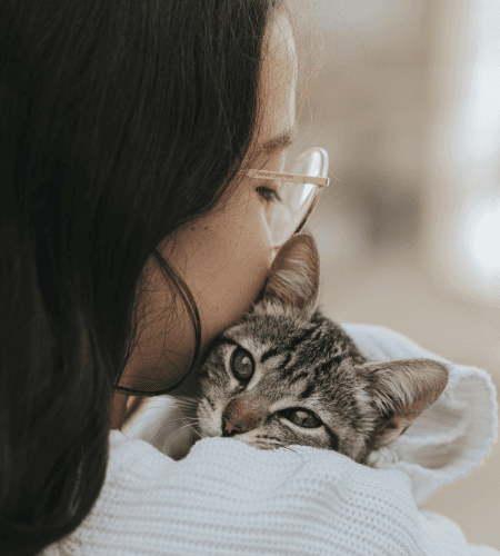 A WinniePaws house sitter at a pet owner’s home